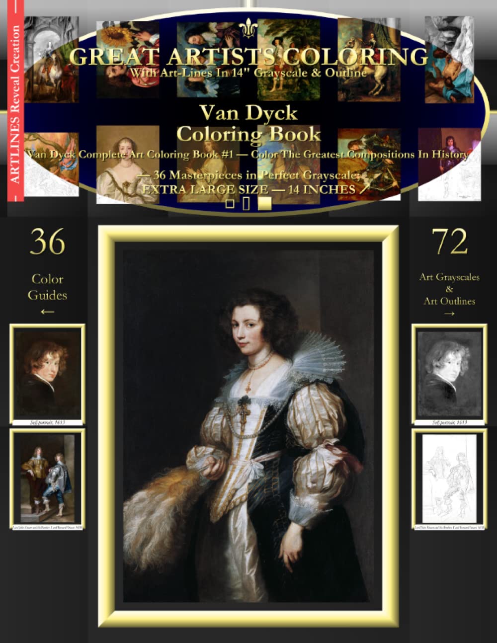 Van Dyck Coloring Book: Van Dyck Complete Art Coloring Book #1 - Color The Greatest Compositions In History