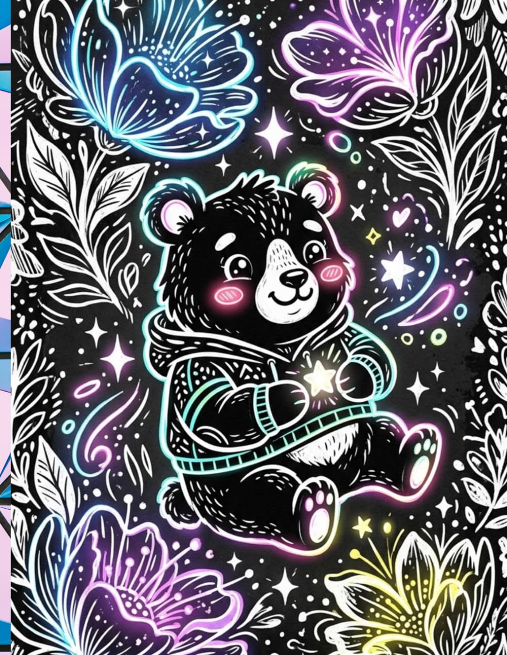 A4 Graph Paper Notebook – Cute Neon Bear Cover – Grid Journal for Math, School, Science & Notes: Large A4 Grid Notebook with Square Graph Pages –... & Technical Work (Portuguese Edition) baixar o livro de graça