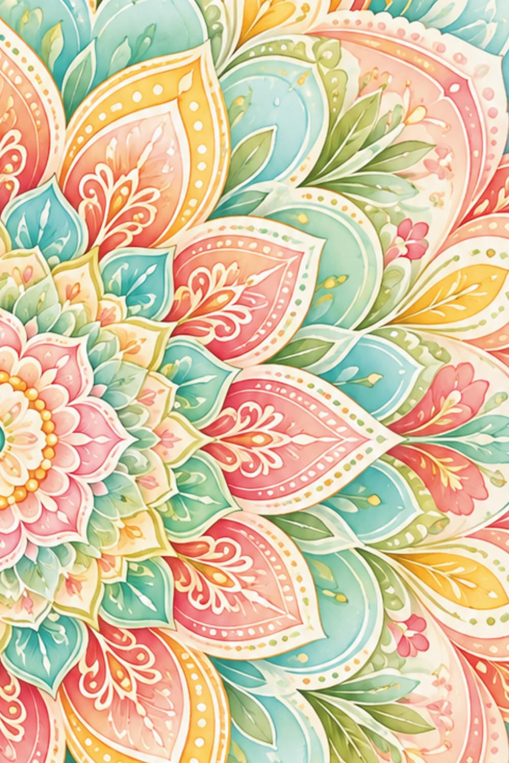 capítulo por capítulo baixar Mandala Moments Spring Bloom: 6x9 Blank, Lined Notebook Journal