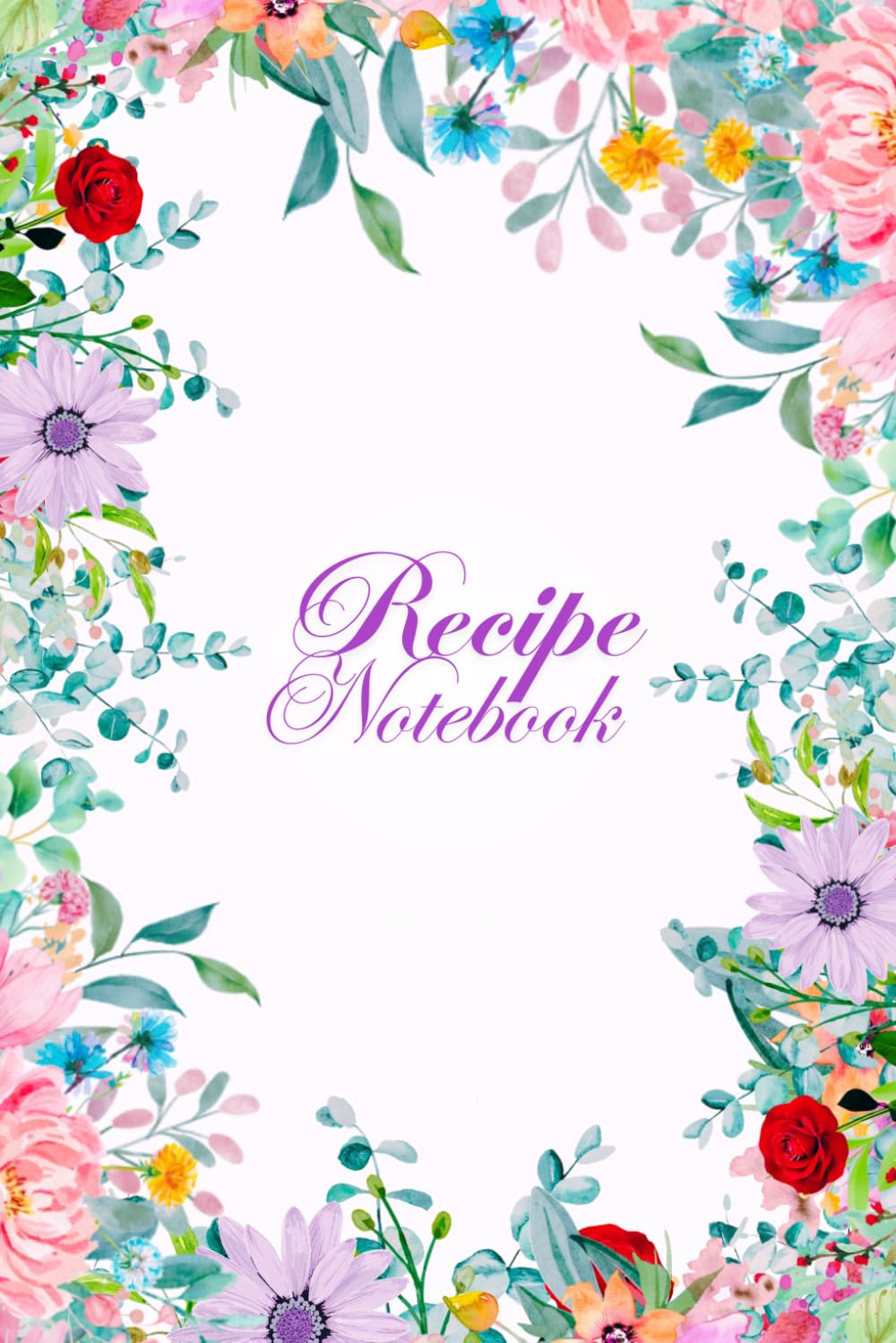 capítulo por capítulo baixar Recipe Notebook with Pretty Flower Framed: 6 x 9 inches with 104 lined grid pages