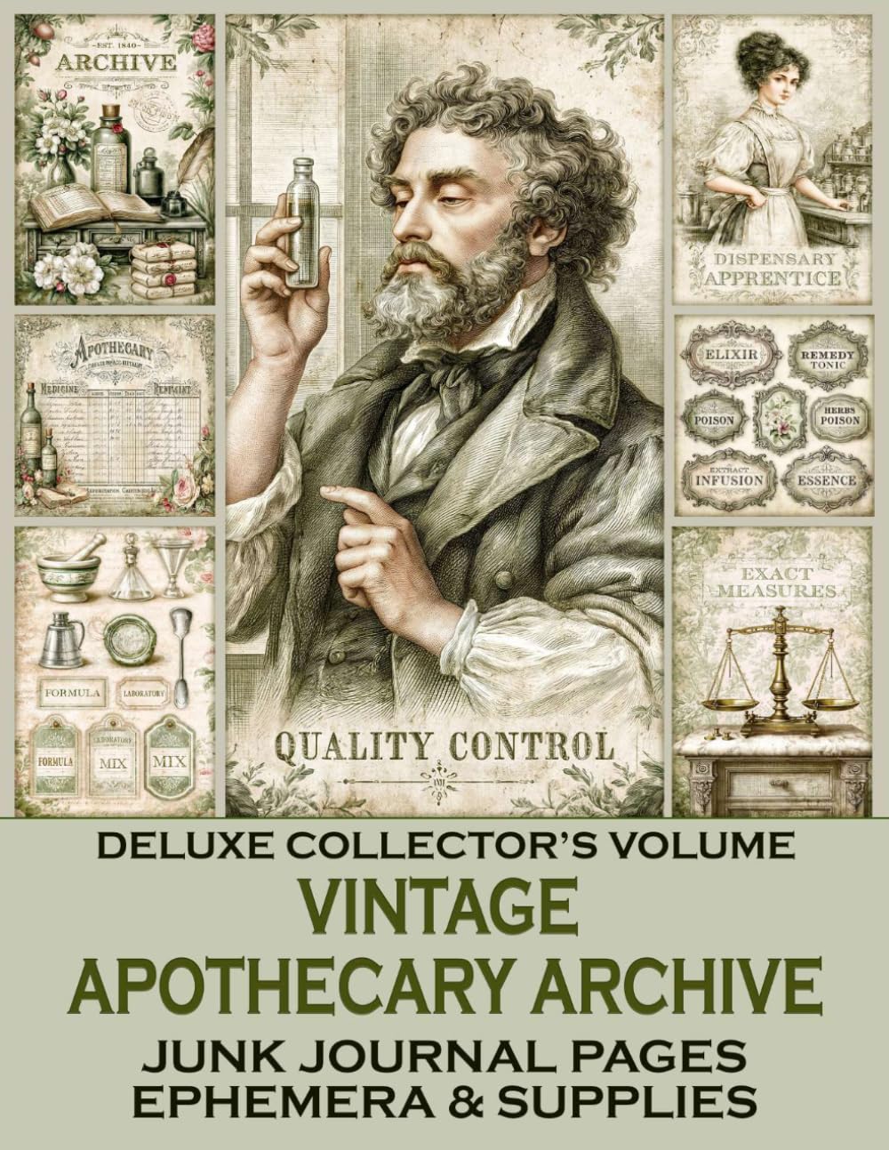 Vintage Apothecary Archive Junk Journal Pages & Ephemera Deluxe Collector’s Volume: for Scrapbooking, Collage and Paper Crafts, Art Journaling baixar o livro de graça