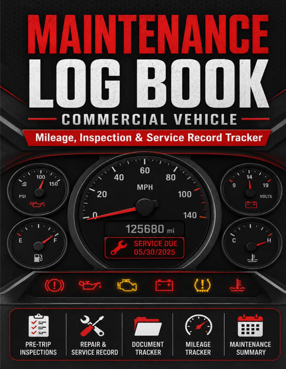 capítulo por capítulo baixar Commercial Vehicle Maintenance Log Book: Daily pre-trip and post-trip inspection system with defect reports, repair records, fuel and mileage logs for drivers, owner operators, and fleet managers