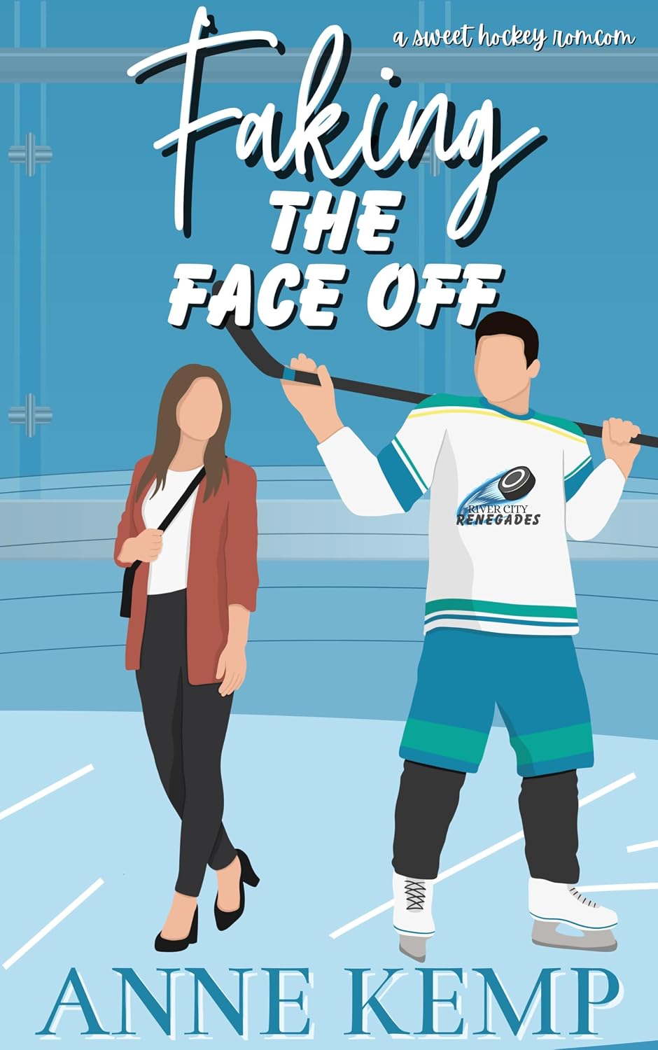 ler totalmente Faking the Face Off: A Sweet Hockey RomCom (River City Renegades Book 1) (English Edition)