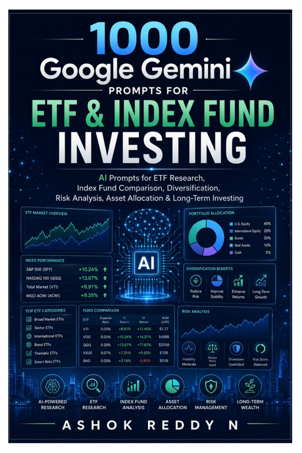 1000 Google Gemini Prompts for ETF & Index Fund Investing: AI Prompts for ETF Research, Index Fund Comparison, Diversification, Risk Analysis, Asset Allocation & Long-Term Investing baixar livro de graça