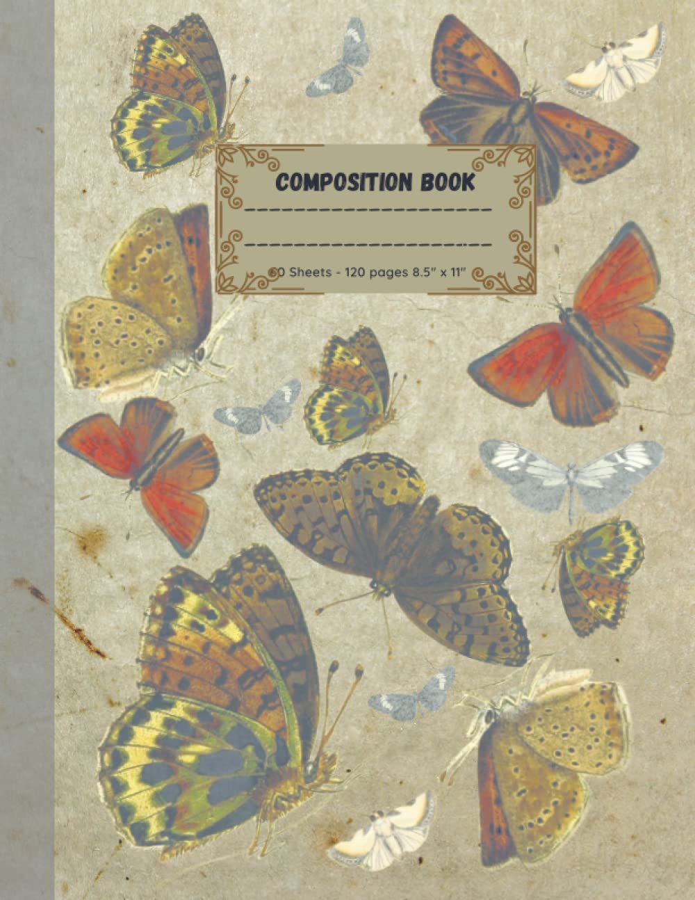 ler totalmente Vintage Butterfly Composition Notebook: College Ruled Lined Paper:Large(8.5 x 11 inches) - 120 Pages: Workbook for Boys Girls Kids Teens Students for Back to School and Home College Writing Notes