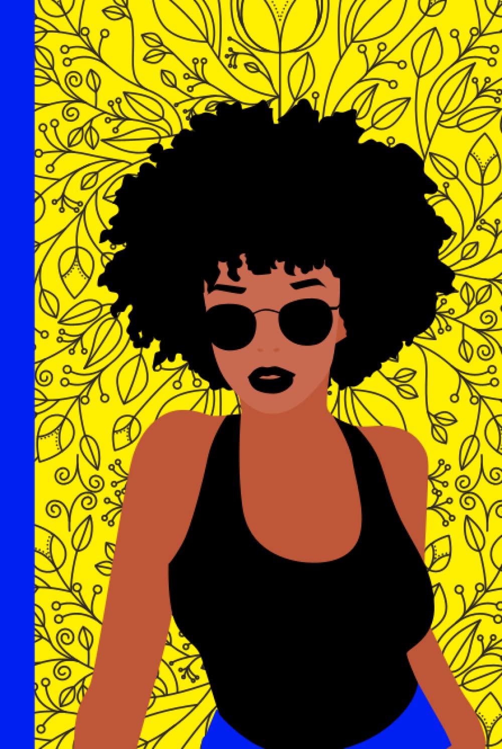 ler totalmente Black Natural Hair Yellow Hardcover Journal for Writing 6x9 Notebook: Celebrate Women of Color Design