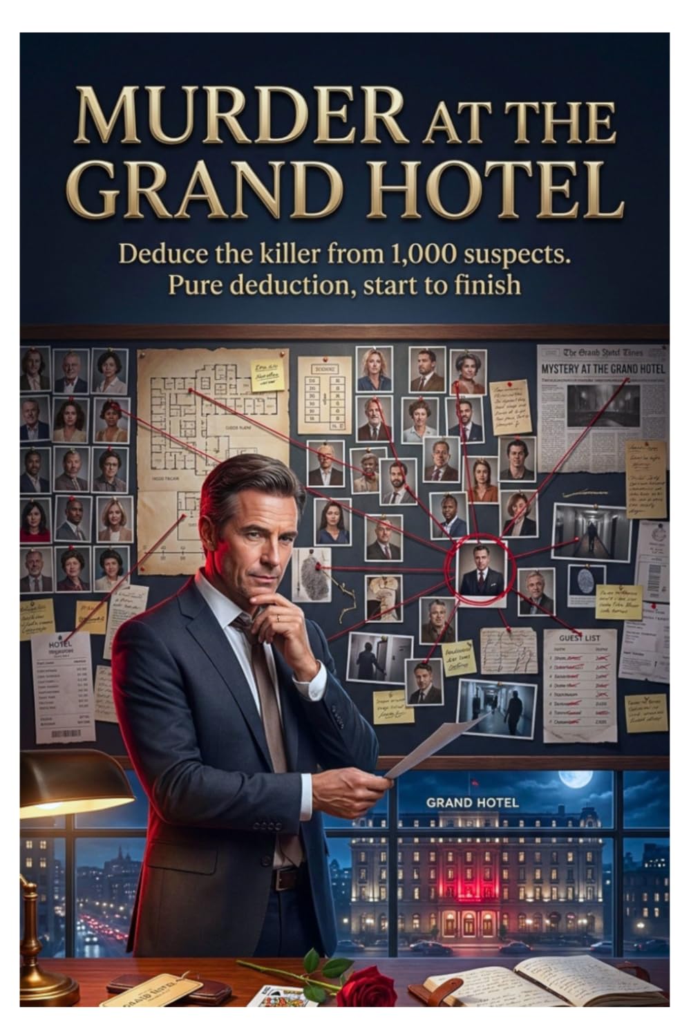 capítulo por capítulo baixar Murder at the Grand Hotel: Can You Identify the killer hiding among 1,000 suspects, one wrong cut and the trail goes cold — A Whodunit Detective Puzzle Book for Adults.