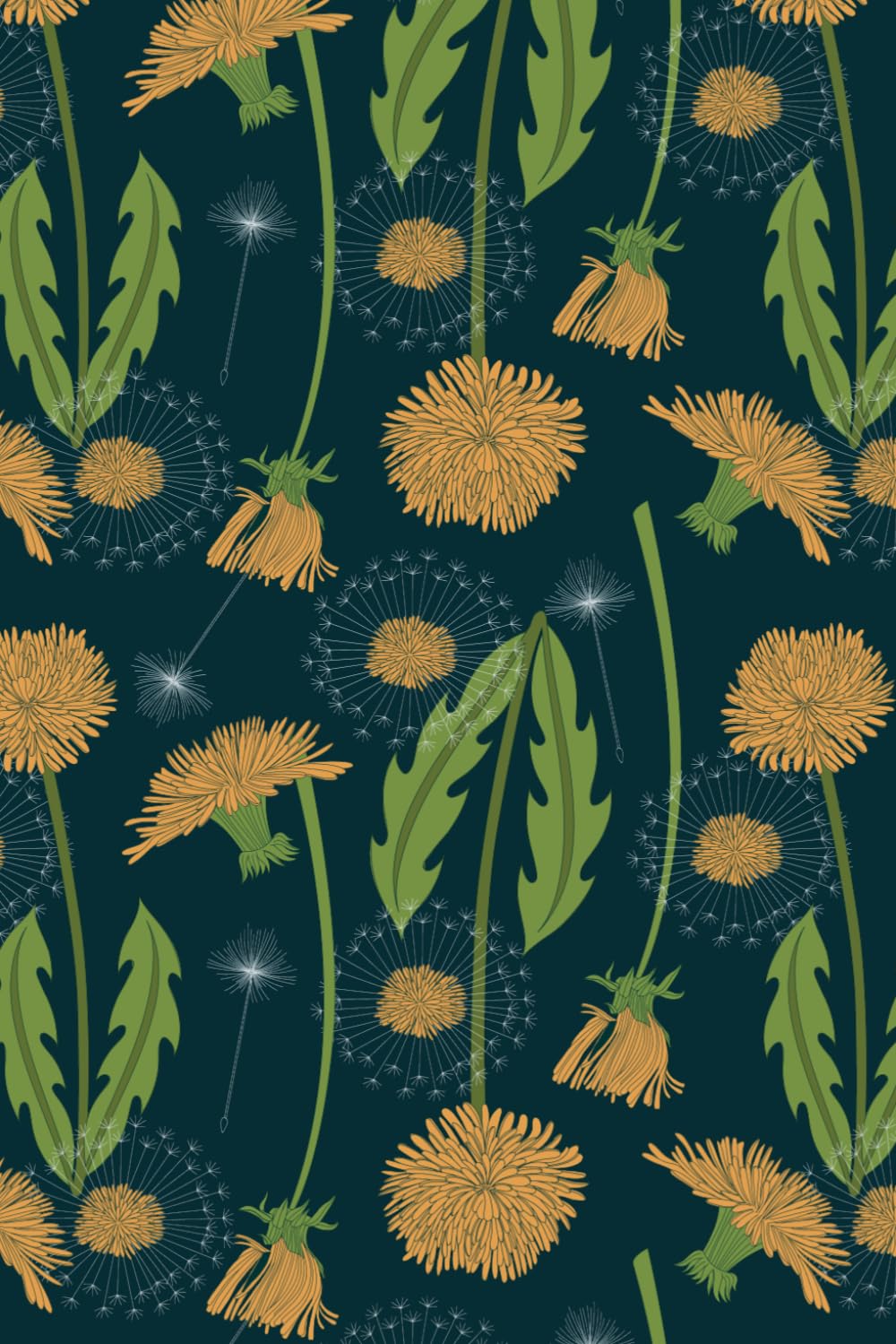 Dandelions on dark blue Notes Notebook 6x9 100 Lined Pages Notepad Diary Journal: Perfect Gift For Women, Girls, Men, and Kids baixar o livro de graça