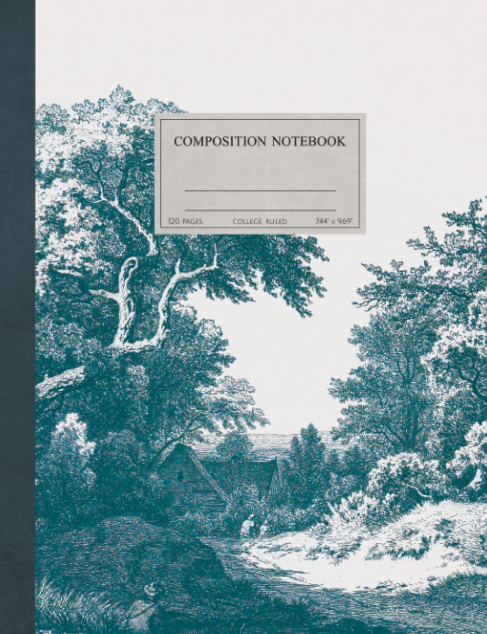 capítulo por capítulo baixar Composition Notebook: Vintage Forest Cottage Illustration, Blue Botanical - College Ruled, 120 Pages, 7.44 x 9.69 Inches