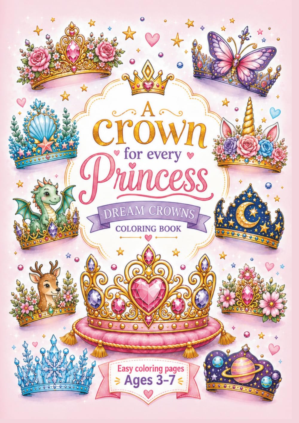 A crown for every Princess: dream crowns coloring book baixar o livro de graça