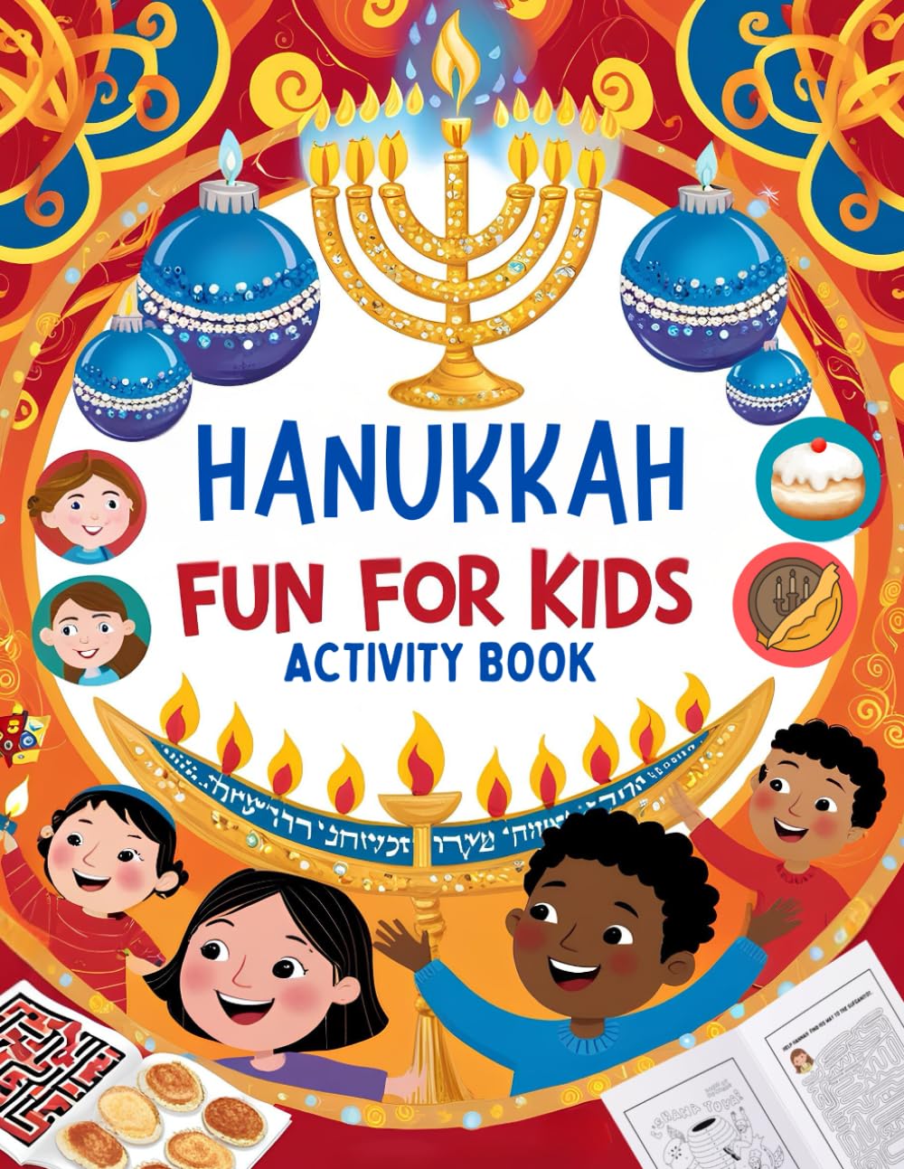 Hanukkah Fun for Kids Activity Book: Engaging Activities to Celebrate Jewish Traditions – Color by Number, Mazes, Fun Facts, and More! baixar o livro de graça