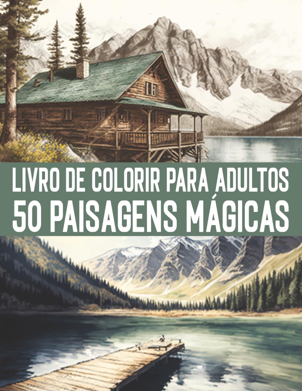 ler totalmente 50 paisagens mágicas de todo o mundo / Livro de colorir para adultos: Desenhos profissionais para diversão, relaxamento e alívio do estresse (Mal- und Rätselbücher Erwachsene) (Portuguese Edition)
