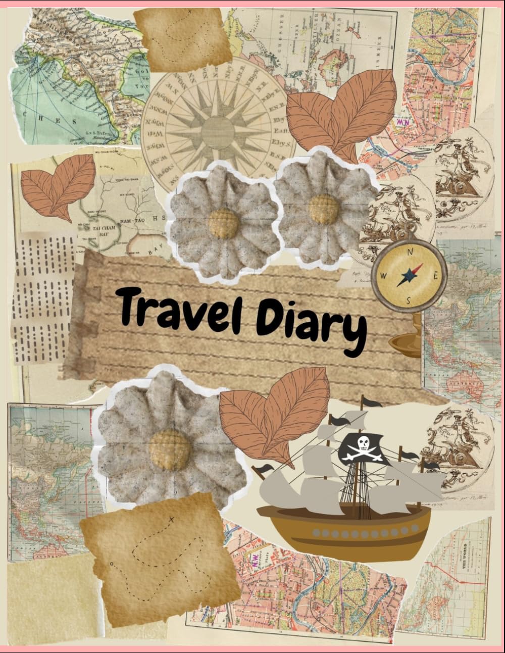 Travel Diary: Vintage Antique Style Notebook with Half Lined Half Blank Pages | Large 8.5x11 Cream Paper Journal for Writing and Sketching Memories | Classic Retro Vacation Logbook (120 Pages) baixar livro de graça