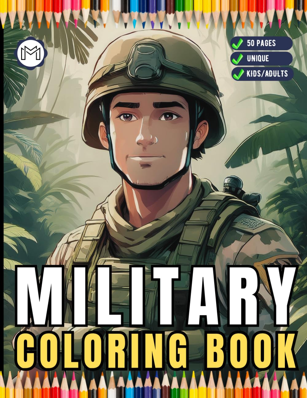 50 Pages Military Army Soldier Coloring Book for Adults Kids Boys Girls Teens Army Land Forces Themed Coloring Sheets for Men Women Military Coloring... Military Warrior War Veteran Gift Present baixar livro de graça