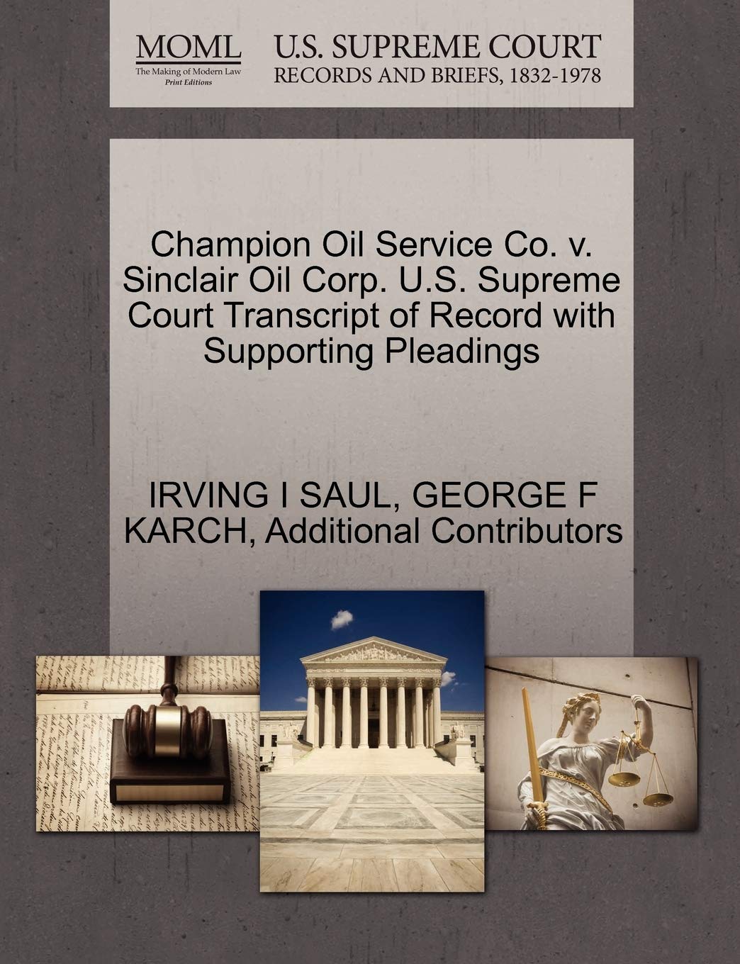 Champion Oil Service Co. v. Sinclair Oil Corp. U.S. Supreme Court Transcript of Record with Supporting Pleadings baixar livro de graça