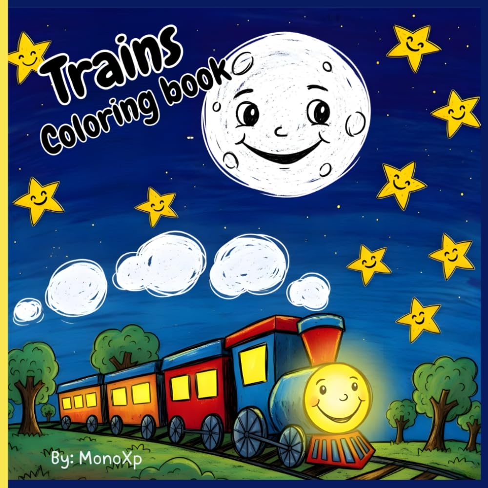ler totalmente Train coloring book for toddlers: Fun and adorable trains coloring and activity pages