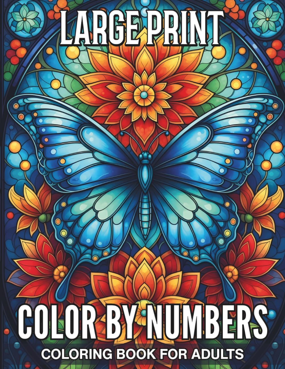 capítulo por capítulo baixar Large Print Color By Numbers Coloring Book For Adults: Clear and Easy Large Print Mosaic Illustrations for Mindfulness and Relaxation Featuring Elegant Animals and Flowers in Stained Glass Style