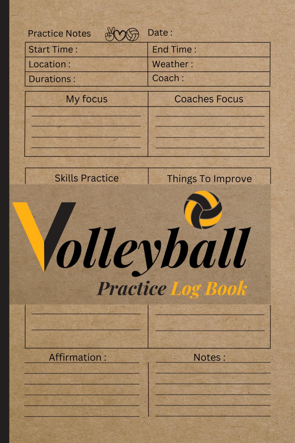ler totalmente Volleyball Practice Log Book: Training Session Planner And Practice Notes Journal for Volleyball Players to Track Goals & Progress, Volleyball Coach Gift Ideas