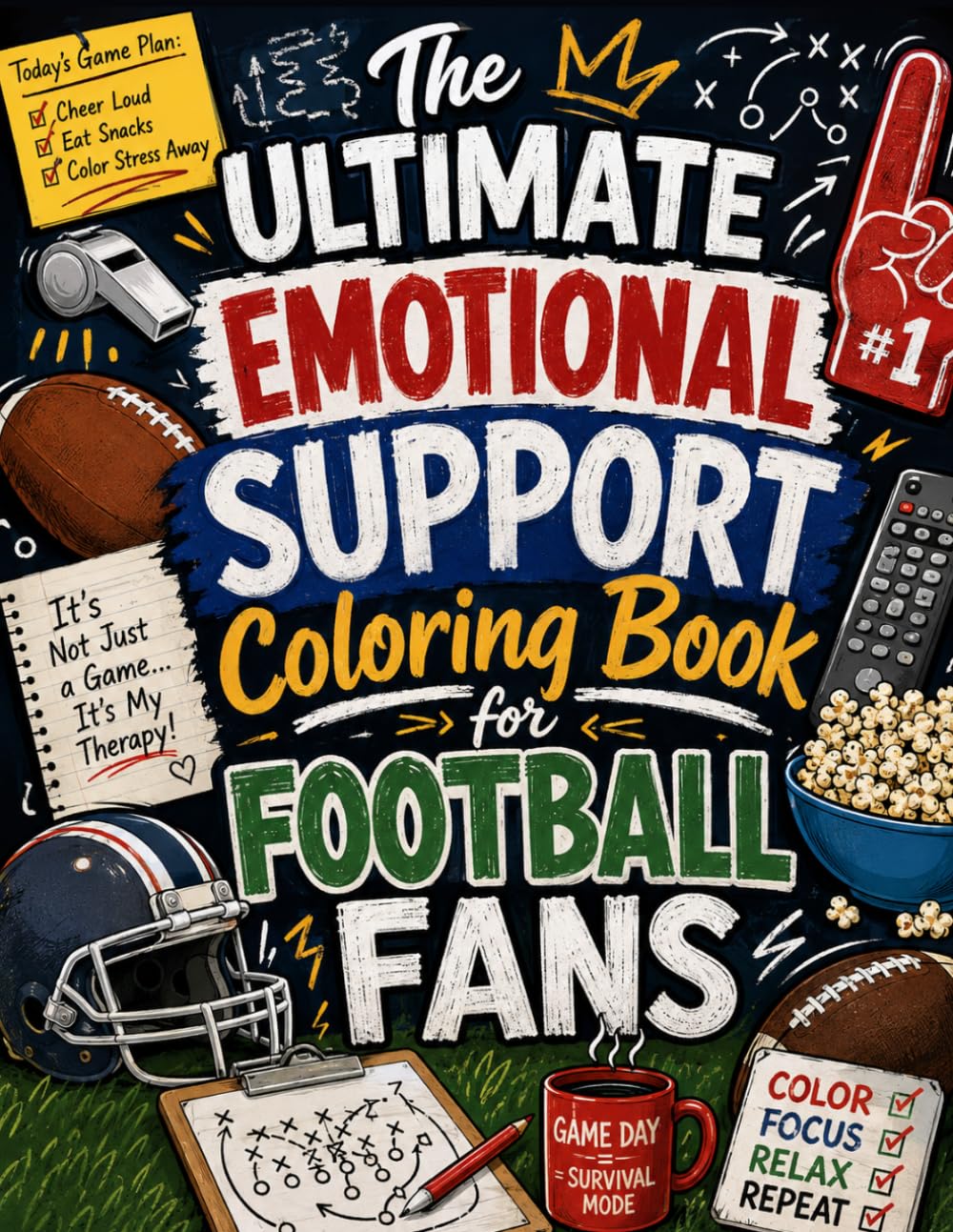 capítulo por capítulo baixar The Ultimate Emotional Support Coloring Book for Football Fans: Funny Game Day Sayings, Relatable Football Humor & Stress-Relief Coloring Fun for Adults
