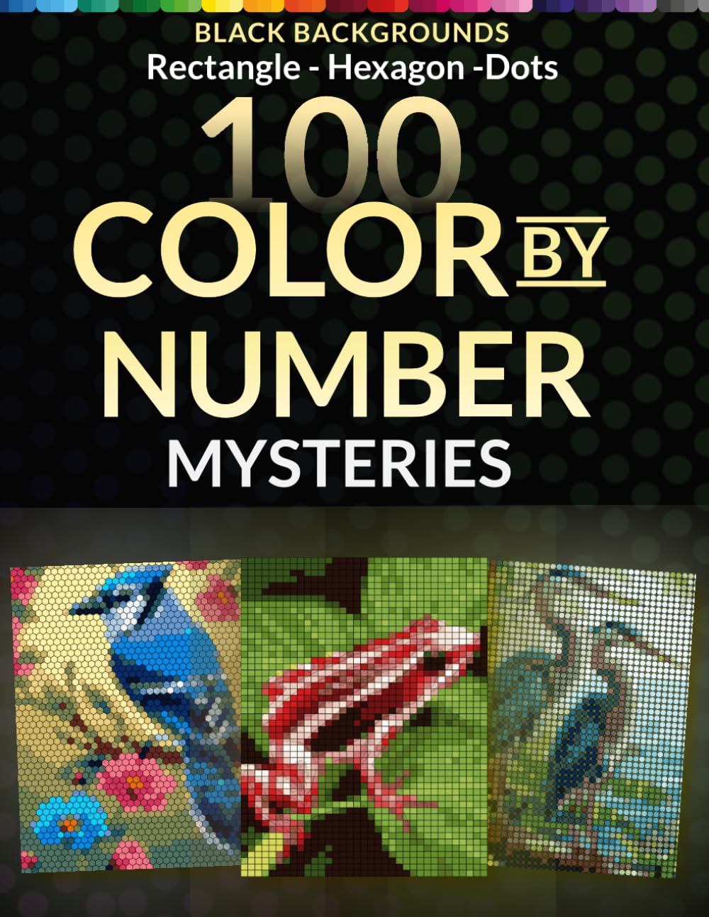 capítulo por capítulo baixar Mosaic Color by Number: Birds & Nature: 100 Stunning Toucans, Hummingbirds & Wildlife Designs — Rectangle, Hexagon & Dots Patterns on Black Background for Adults & Teens