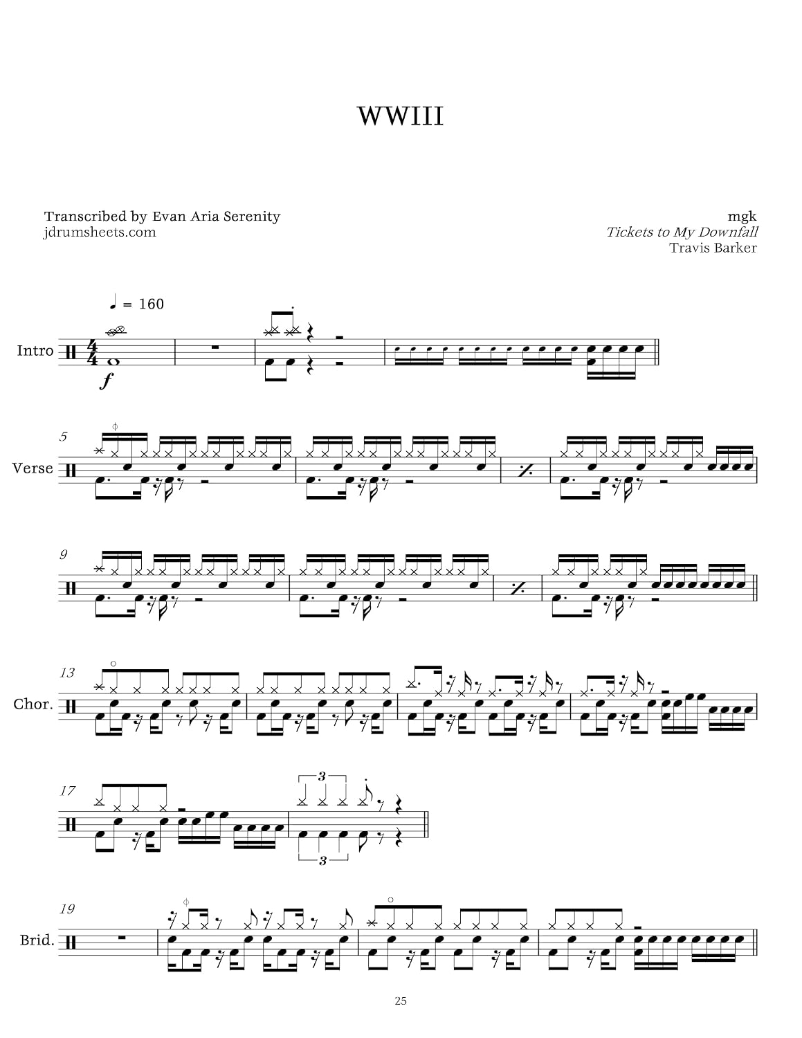 mgk (Machine Gun Kelly) - WWIII: Drum Sheet Music (JDS: mgk (Machine Gun Kelly) Drum Sheet Music) (English Edition) baixar o livro de graça