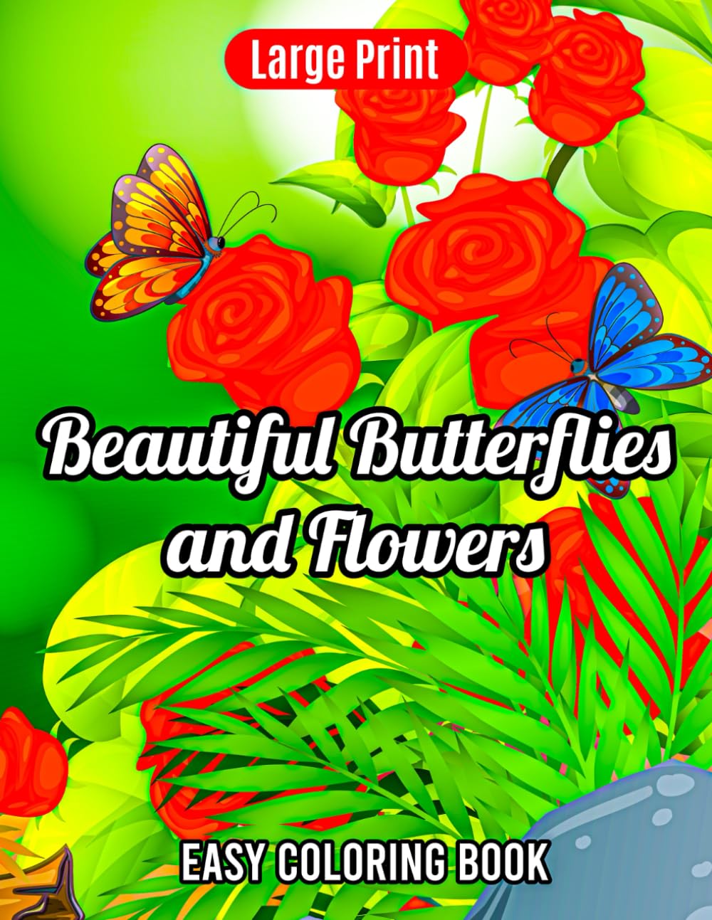 capítulo por capítulo baixar Beautiful Butterflies and Flowers Easy Large Print Coloring Book: Adult Coloring Book with Adorable Butterfly and Cute Flower Designs
