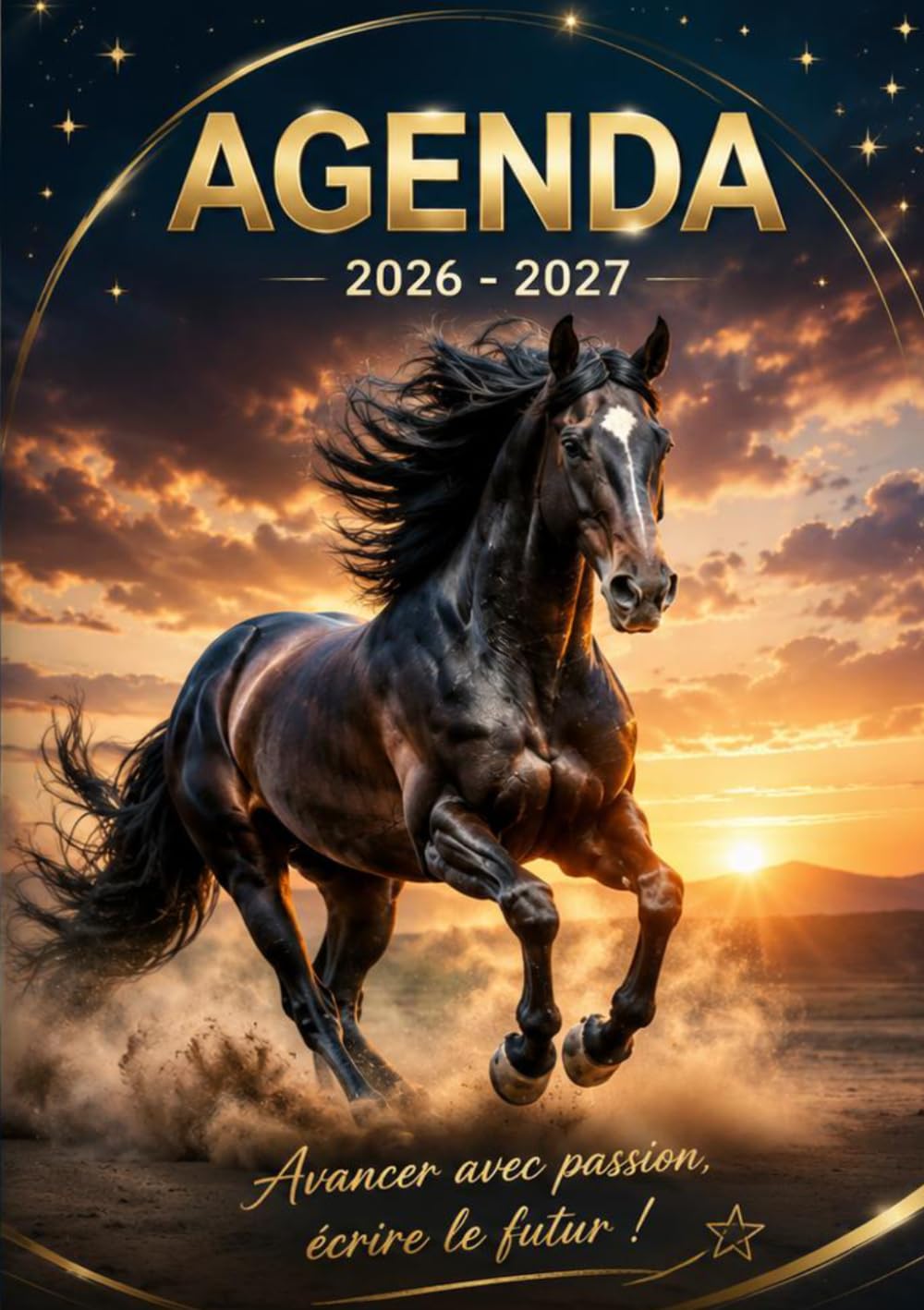 Agenda scolaire 2026 2027 cheval noir: Planificateur Journalier - 1 Jour Par Page - 12x17 cm - Français (French Edition) baixar o livro de graça