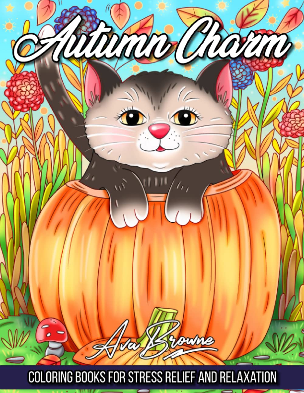Autumn Charm Coloring Book: An Adult Coloring Book Featuring Cute and Charming Autumn Scenes For Stress Relief and Relaxation baixar livro de graça