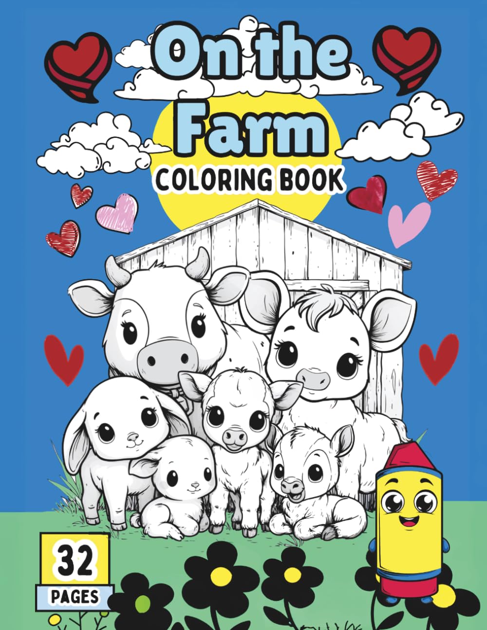 On the Farm Coloring Book: Cute and Cozy Characters for Kids and Adults baixar livro de graça