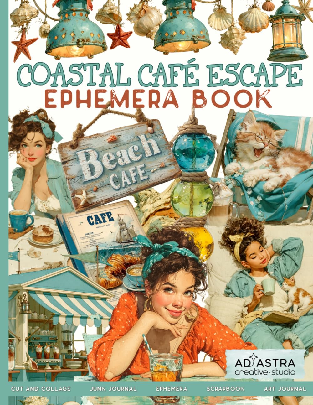 COASTAL CAFE ESCAPE EPHEMERA BOOK: For Junk Journals, Scrapbook, Ephemera And More baixar o livro de graça
