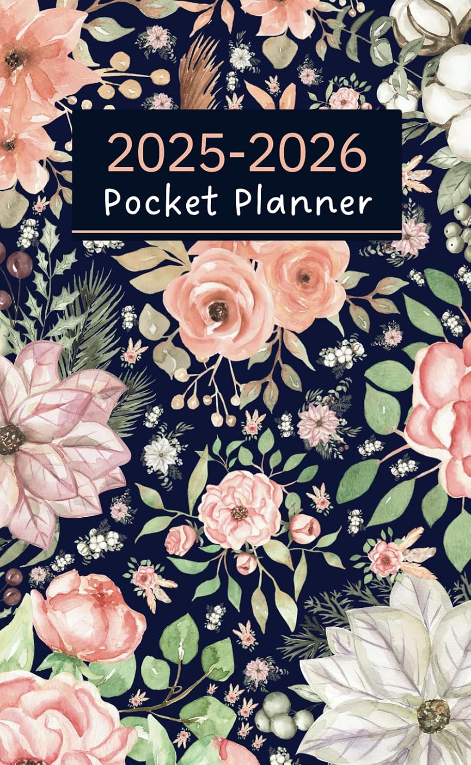 capítulo por capítulo baixar Pocket Planner 2025-2026: Small 2-Year Monthly Agenda for Purse, 24 Months from January 2025 to December 2026, Floral Cover