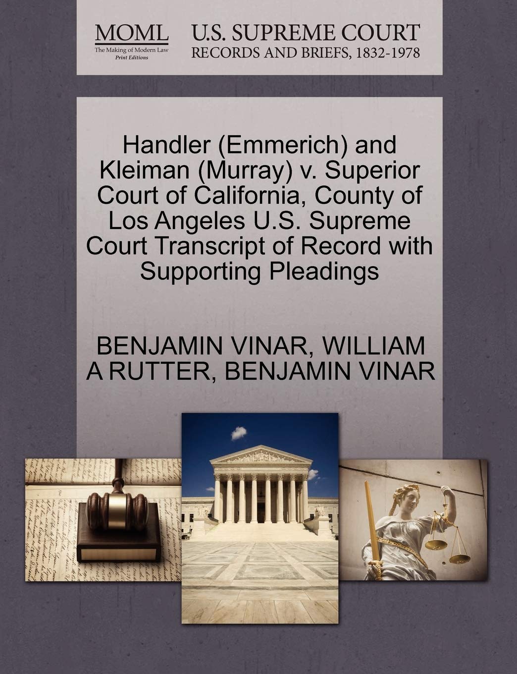 ler totalmente Handler (Emmerich) and Kleiman (Murray) v. Superior Court of California, County of Los Angeles U.S. Supreme Court Transcript of Record with Supporting Pleadings