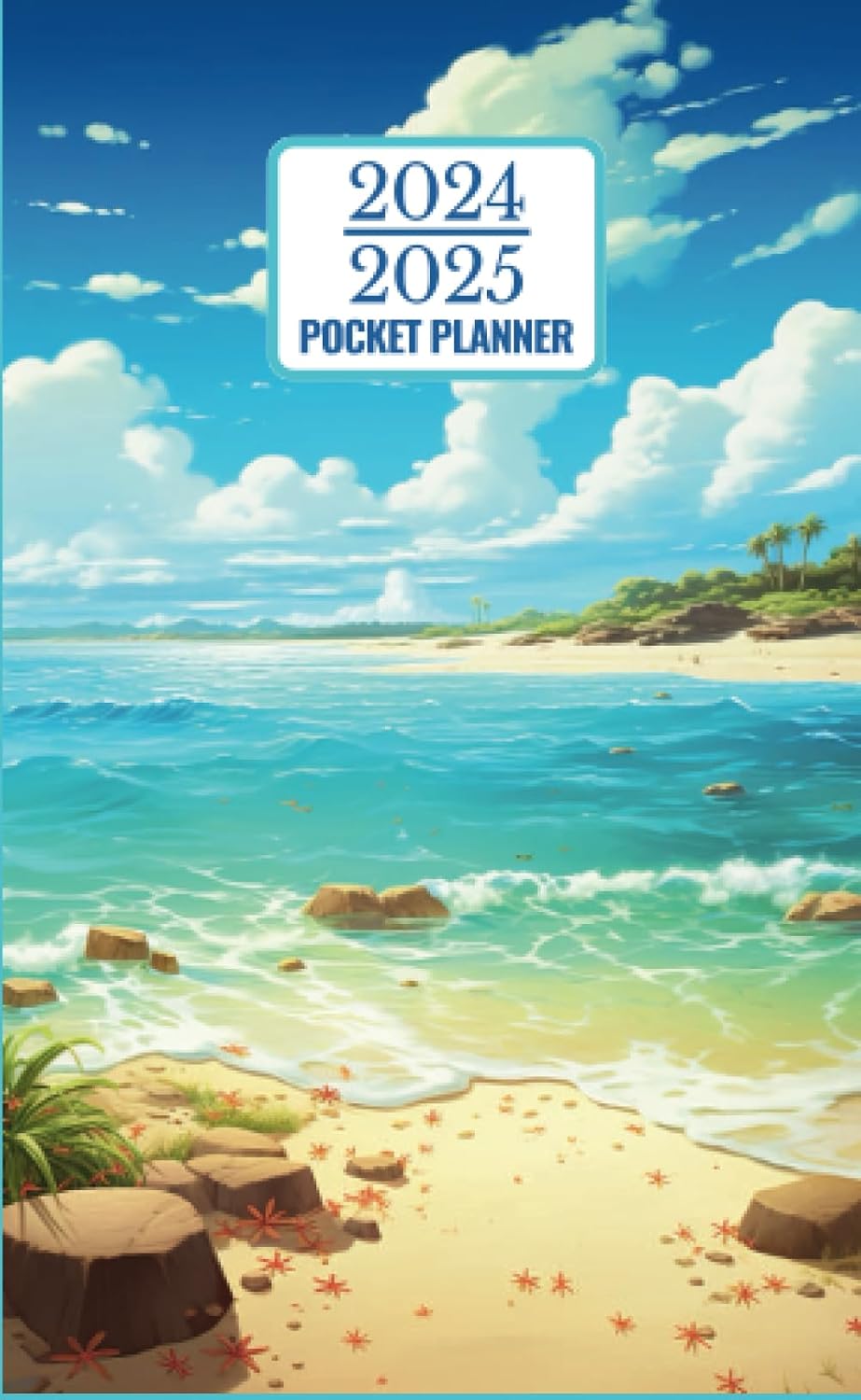 ler totalmente Pocket Planner 2024-2025: Small 2 Year Monthly Agenda Tracker for Purse & 24 Month Calendar - Tropical Blue Beach Cover (4 x 6.5 Inches)