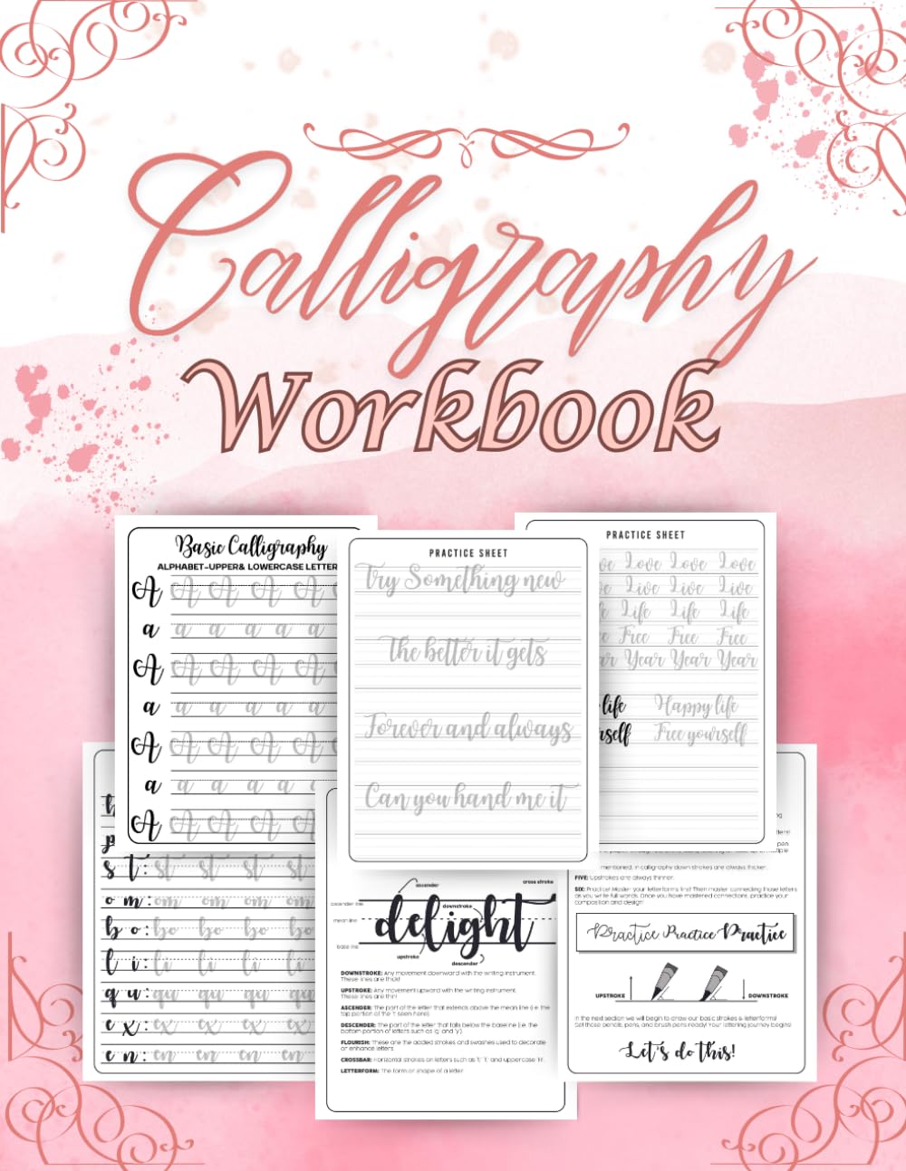 Calligraphy Workbook for Beginners: Simple Guide to Modern Hand Lettering for Adults and Kids, 8.5x11 inches baixar o livro de graça
