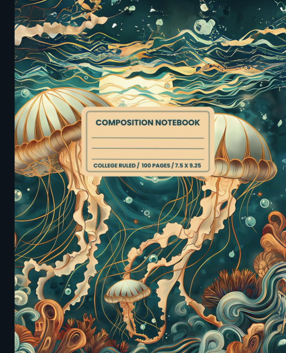 Composition Notebook College Ruled: Jellyfish. Vintage Botanical Illustration. Great Sea Life Aesthetic Journal For Students, College, Office. 100 Pages baixar o livro de graça