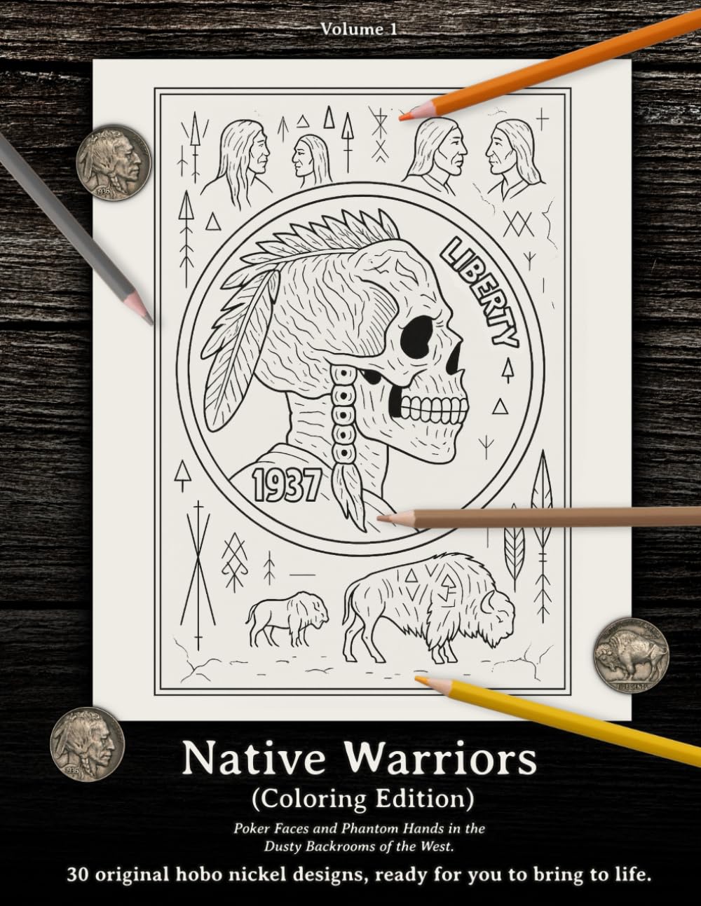 Native Warriors (Coloring Edition): Carved courage and ancestral fire on the Buffalo Nickel. baixar o livro de graça