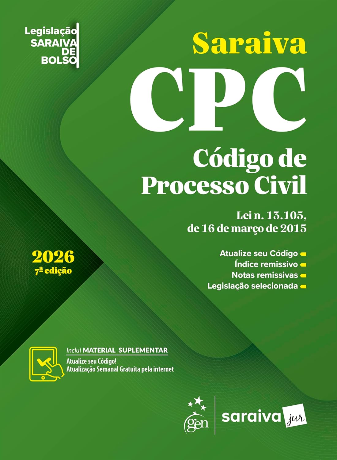ler totalmente Código de Processo Civil - Legislação Saraiva de Bolso - 7ª Edição 2026