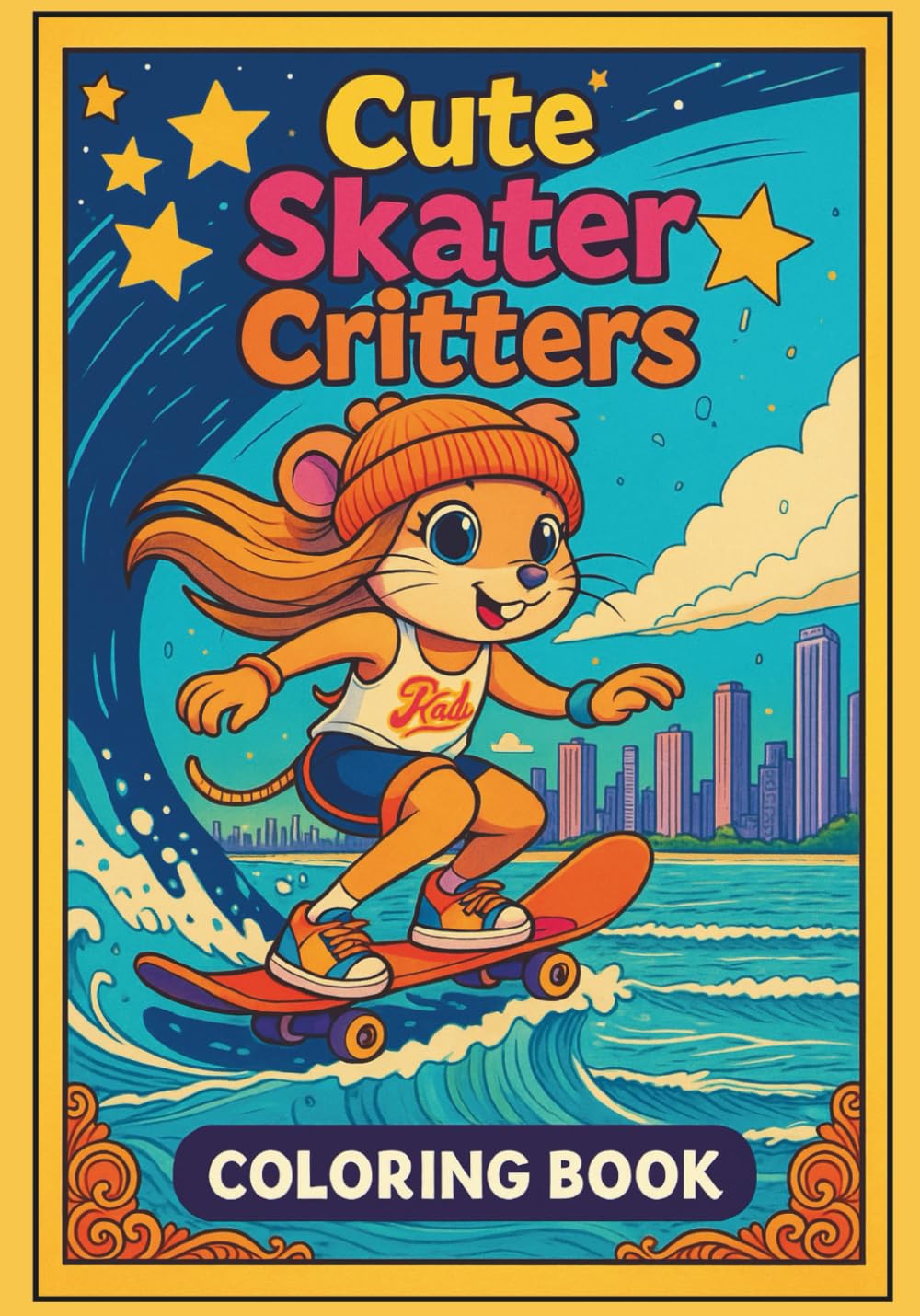 Cute Skater Critters Coloring Book: 35 Adorable Kawaii Animals on Skateboards with Urban Cityscapes & Decorative Borders - Perfect for Kids, Teens & Adults Who Love Cute Art & Skateboarding baixar livro de graça
