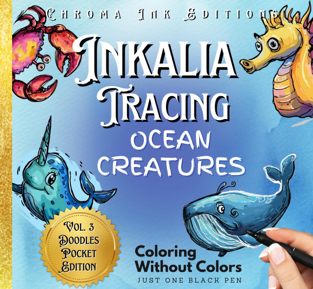 Inkalia Under the Sea Doodles: Tiny Ocean Animals to Draw & Relax: A Pocket Doodle Sketchbook with Whimsical Sea Creatures, Calming Patterns &... — No Colors Needed, Just One Black Pen baixar o livro de graça