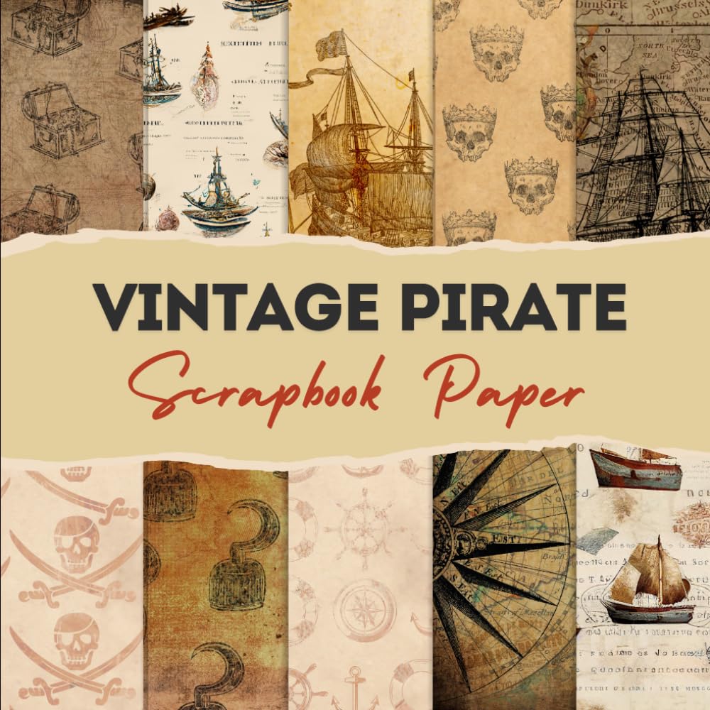 Vintage Pirate Scrapbook Paper: Decorative Craft Pages For Card Making, Collage, Origami, Mixed Media and DIY Projects baixar livro de graça