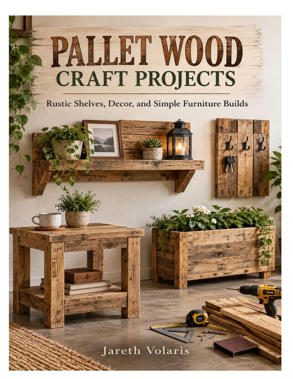 ler totalmente PALLET WOOD CRAFT PROJECTS: Rustic Shelves, Decor, and Simple Furniture Builds