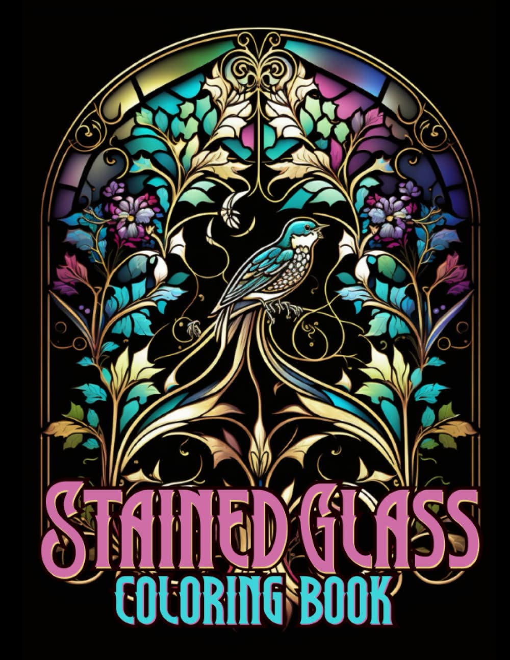 Stained Glass Coloring Book: A relaxing coloring book for Adults and Teens | with 40 unique and beautiful Stained Glass Designs like Birds, Flowers,... Images for Stress Relief & Creativity baixar o livro de graça