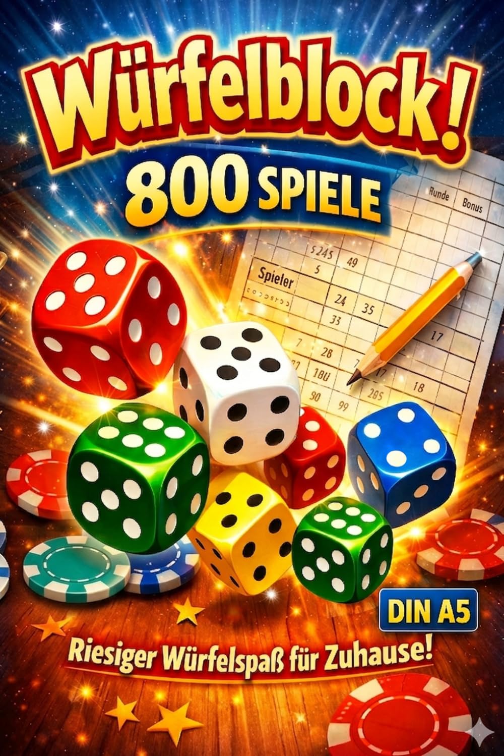 capítulo por capítulo baixar Würfelspiel Block: DIN A5 Würfelspiel Gewinnblatt Block | Würfelblock | 800 Spiele | Yatzy Block | Spielblatt | Yatzee Block | Ersatzblock (German Edition)