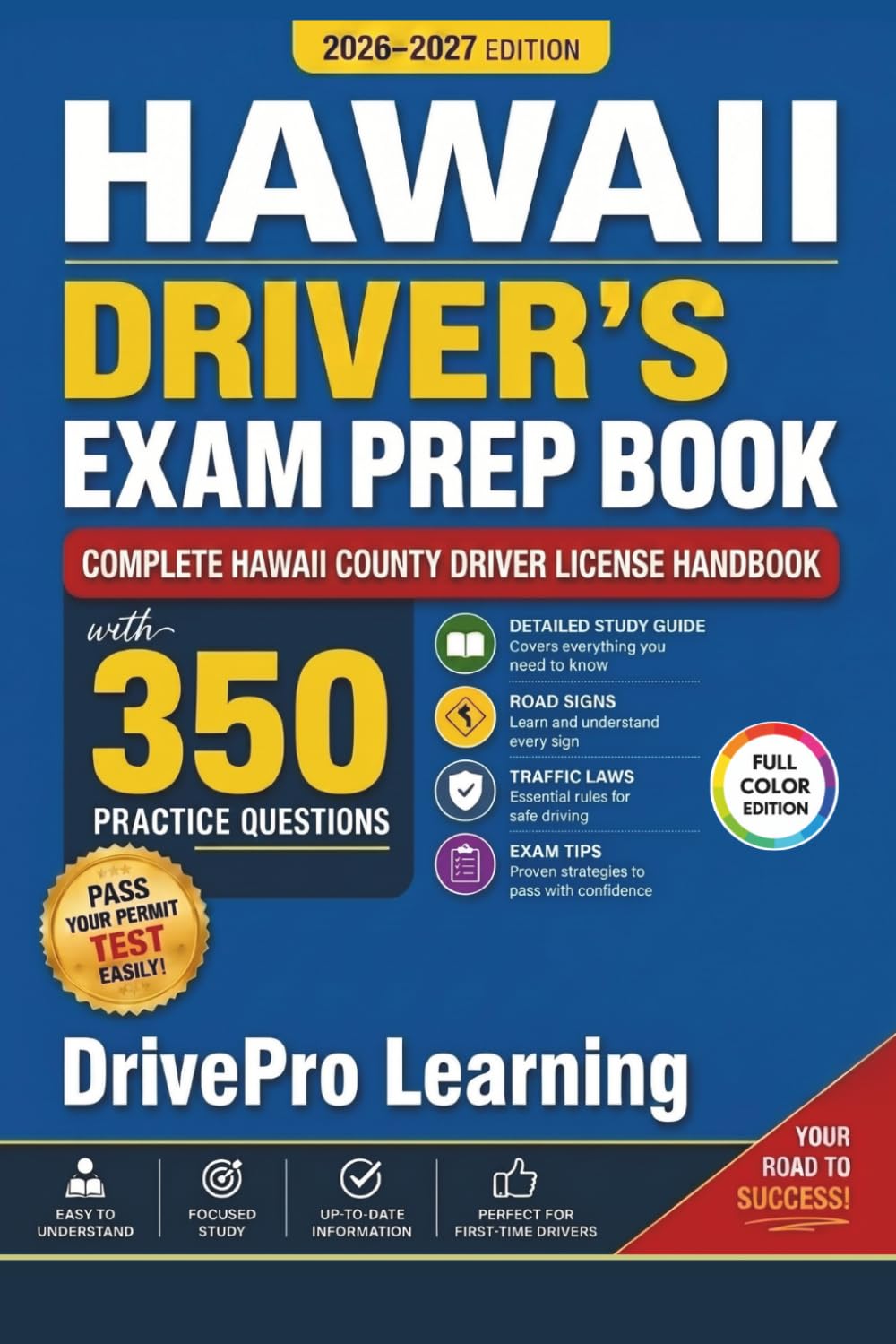 capítulo por capítulo baixar Hawaii Driver’s Exam Prep Book: Complete Hawaii County Driver License Handbook with Road Signs, Traffic Laws, & Study Tips to Pass the Permit Test Easily (Full Color Edition)