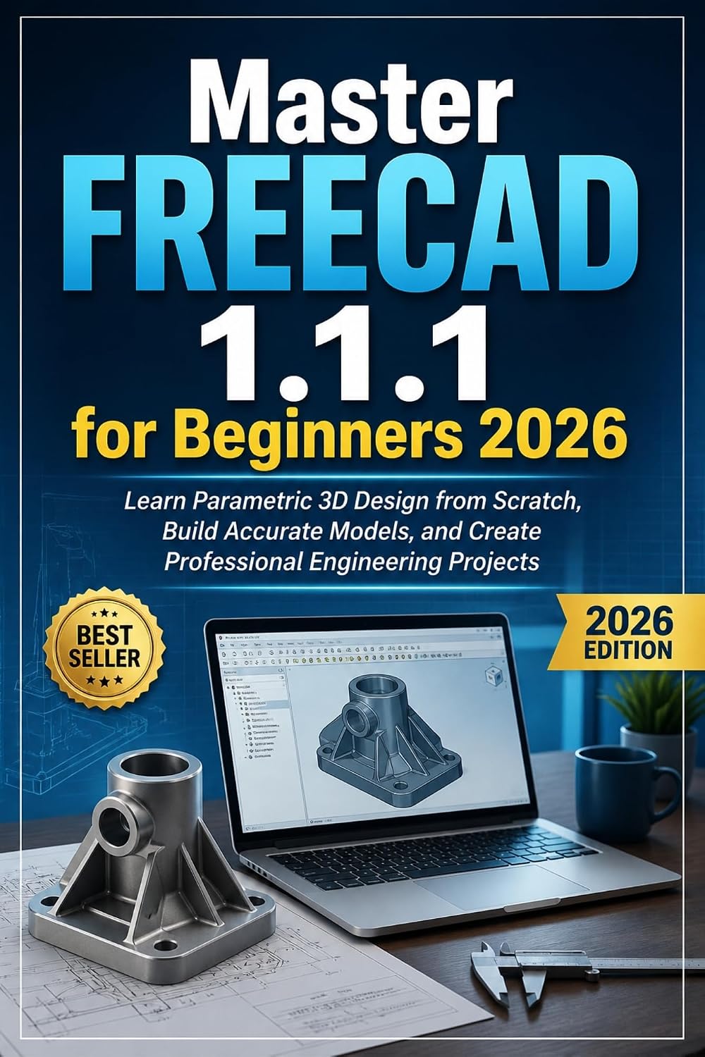ler totalmente Master FreeCAD 1.1.1 for Beginners 2026: Learn Parametric 3D Design from Scratch, Build Accurate Models, and Create Professional Engineering Projects (English Edition)