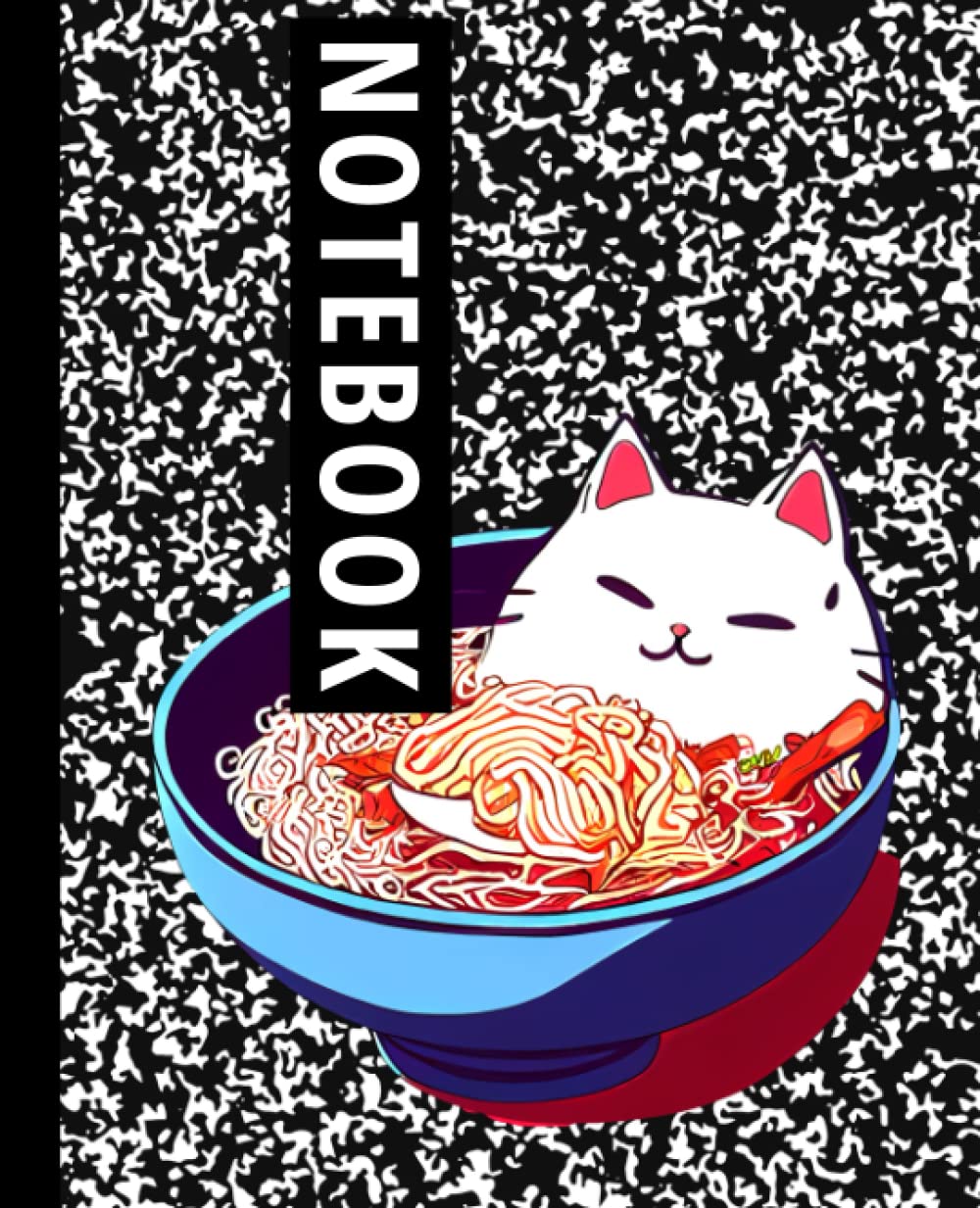 Composition Notebook: Black Marble. Kawaii Cat-Ramen Bowl | Chill Sleeping Kitty| For Cats & Ramen Lover.: 7.5" x 9.25" Inches - 120 Pages - 60 Sheets | Wide Ruled Lined Paper. baixar livro de graça