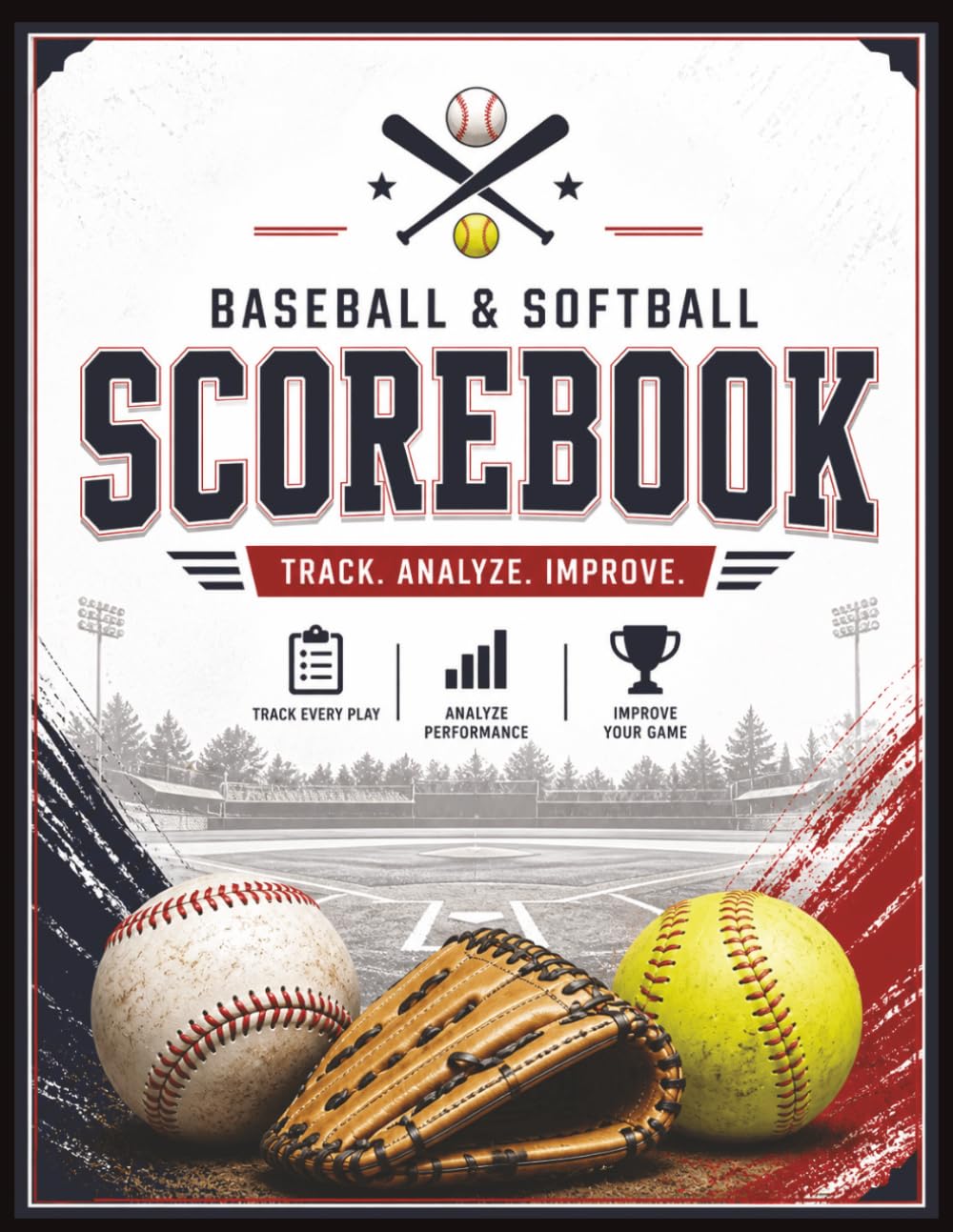 capítulo por capítulo baixar Baseball + Softball Scorebook for Player + Team Stats: 120 Pages for Roster + Game Tracking | "How To" Guide | Scoring Symbols | 8.5 X 11 Inches | Paperback