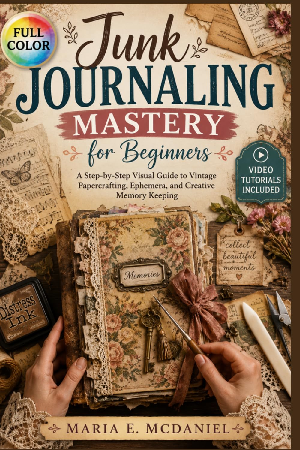 Junk Journaling Mastery for Beginners: A Visual Step-by-Step Guide to Crafting Ephemera, Binding Signatures, and Creating Beautiful Nostalgic Books | Video Tutorials Included baixar livro de graça