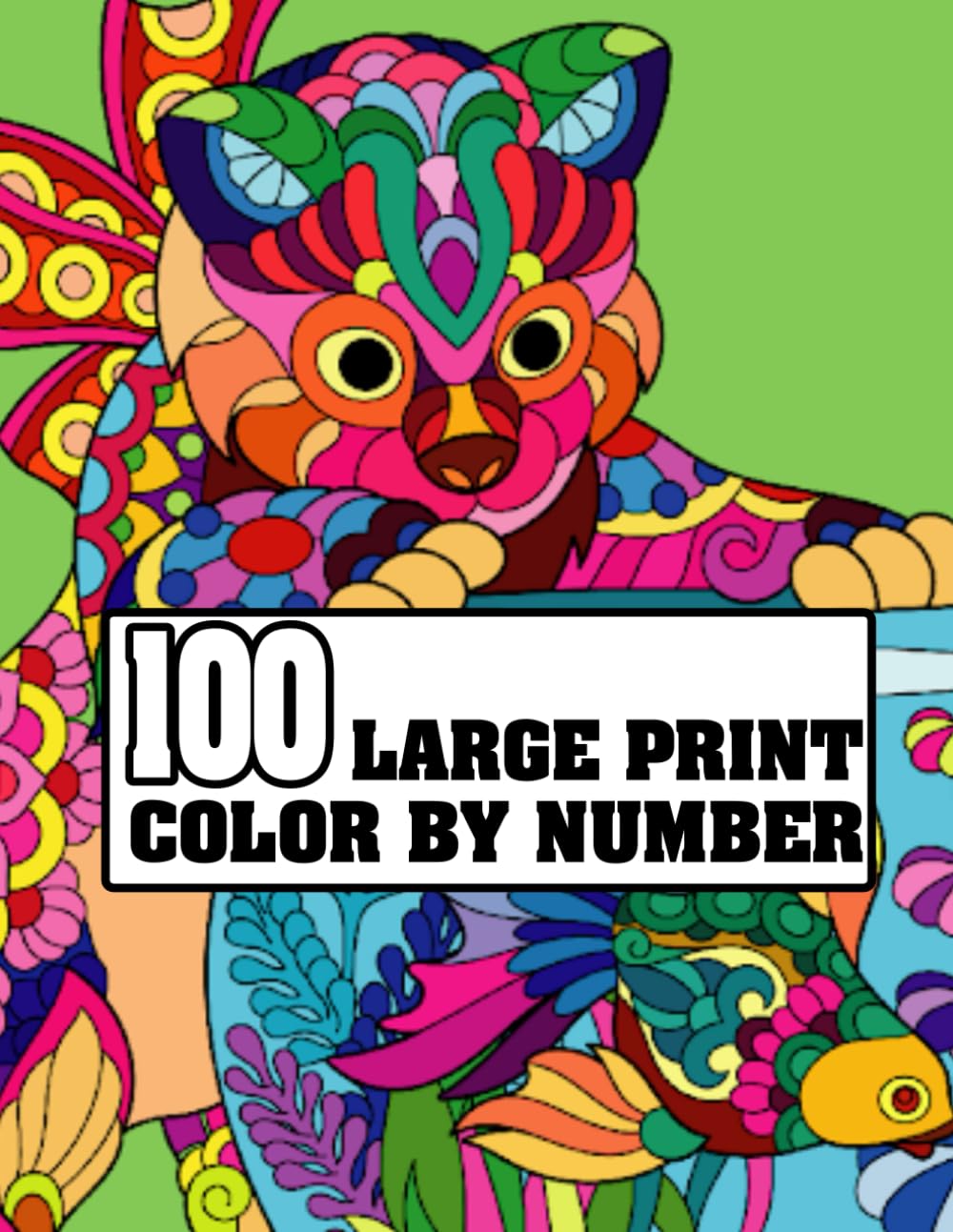100 Large Print Color By Number: Easy designs coloring book for adults for stress relief and relaxation baixar o livro de graça