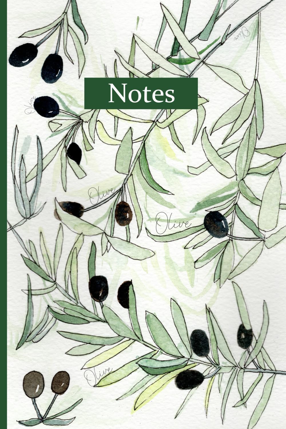 ler totalmente Olive Notebook: Paperback Lined Olive Watercolor Notebook Journal